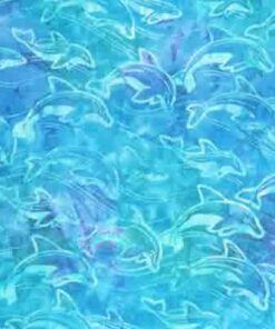 dolphin blue batik fabric