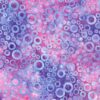 Berry Circles Purple Blue Batik Fabric