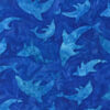 Dolphin blue batik fabric