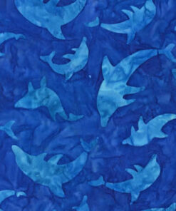 Dolphin blue batik fabric