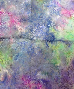 Blue Green Dot Vortex Batik Fabric