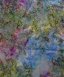 Green Purple Dot Vortex Batik Fabric