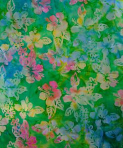 Hibiscus Hawaiian Batik Fabric