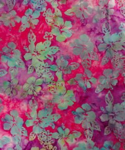 Hibiscus Hawaiian Batik Fabric