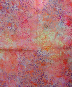 Orange Dot Vortex Batik Fabric