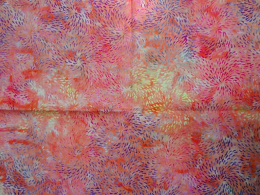 Orange Dot Vortex Batik Fabric