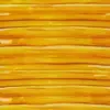 Amber Honey Yellow Batik Fabric from Bali with Hand-Stamped Striped Motif