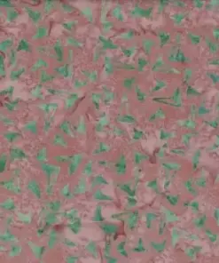 Dark slate purple handmade cotton batik fabric with multi-colored pink and teal geometric boomerang pattern.