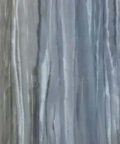 Cool blue-gray watercolor stripe batik cotton fabric with charcoal vertical veins