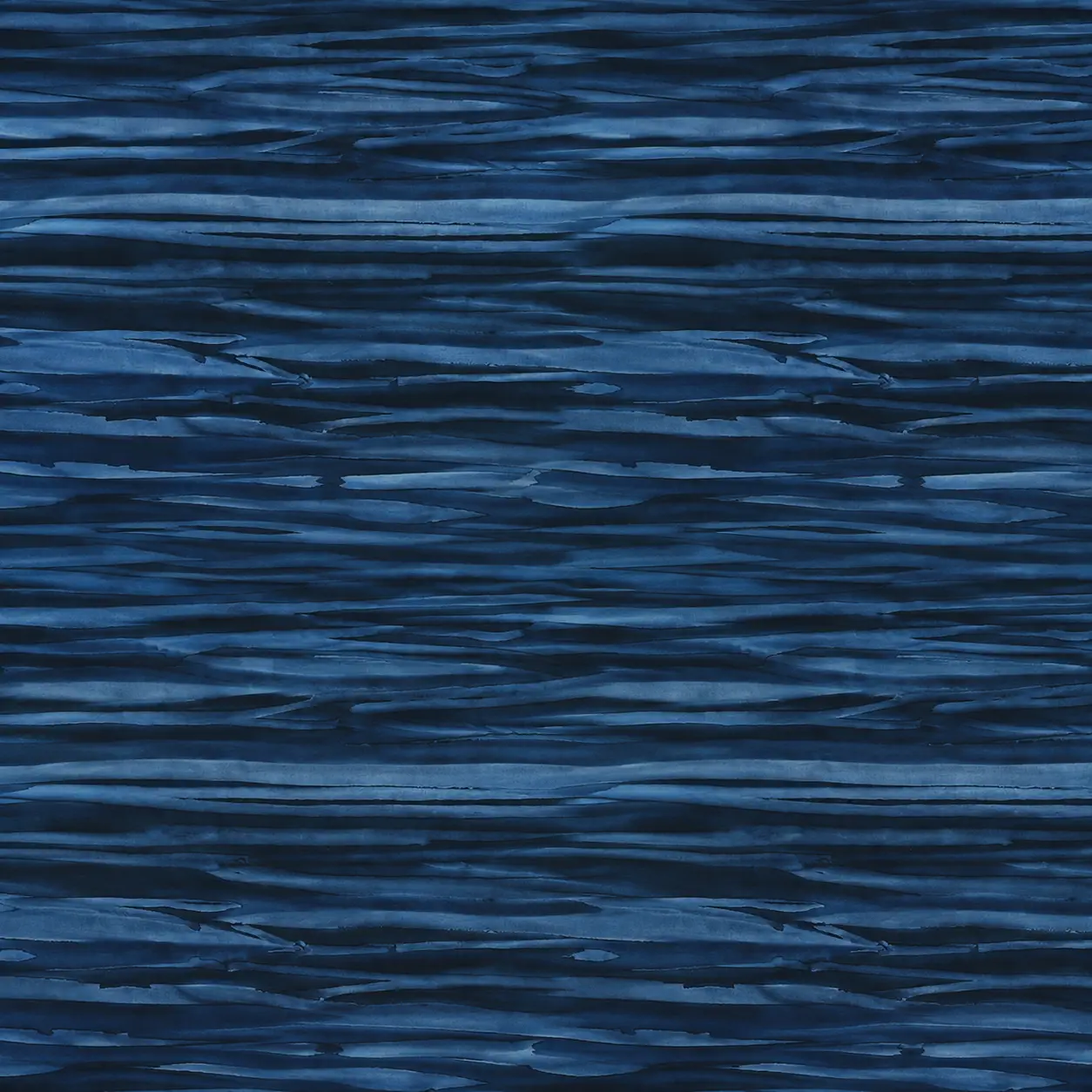 Deep Navy Blue Watercolor Stripe Batik Fabric texture for quilting
