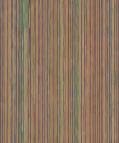 Earth Green Rose Purple Striped Stamped Batik Fabric for Quilting