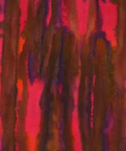 Fiery fuchsia brown marbled streaks watercolor batik cotton fabric for quilting.