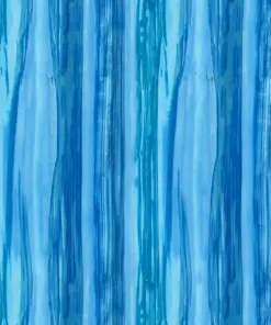 Ocean Blue Watercolor Striped Batik Cotton Fabric