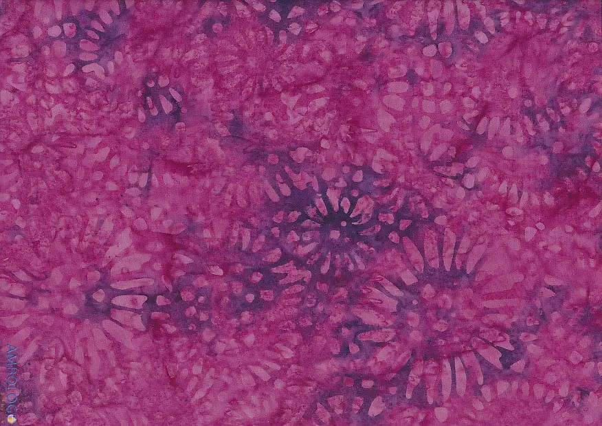 Dark Purple Sunflower Pattern Authentic Batik Fabric 100 percent cotton