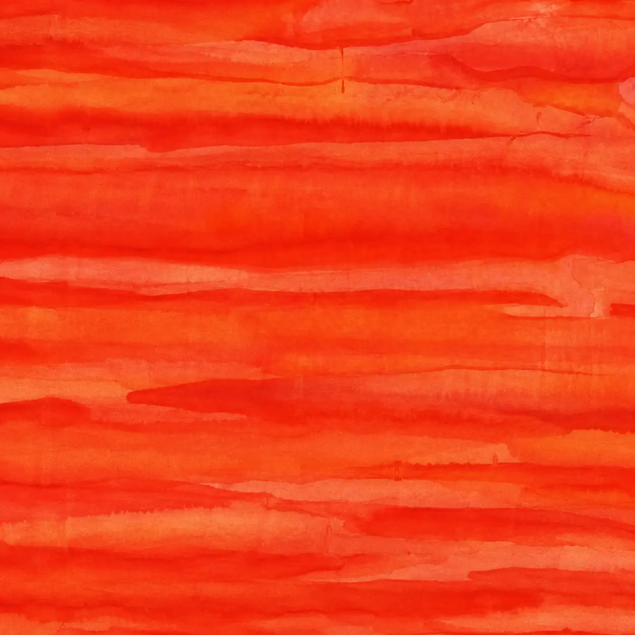 Sunset Red Orange Watercolor Batik Cotton Fabric