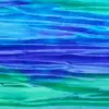 Turquoise and green ocean wave watercolor batik fabric with hand-dyed wavy lines.
