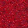 Vivid red floral batik fabric featuring a hand-dyed crimson botanical vine and leaf motif on 100% premium cotton.