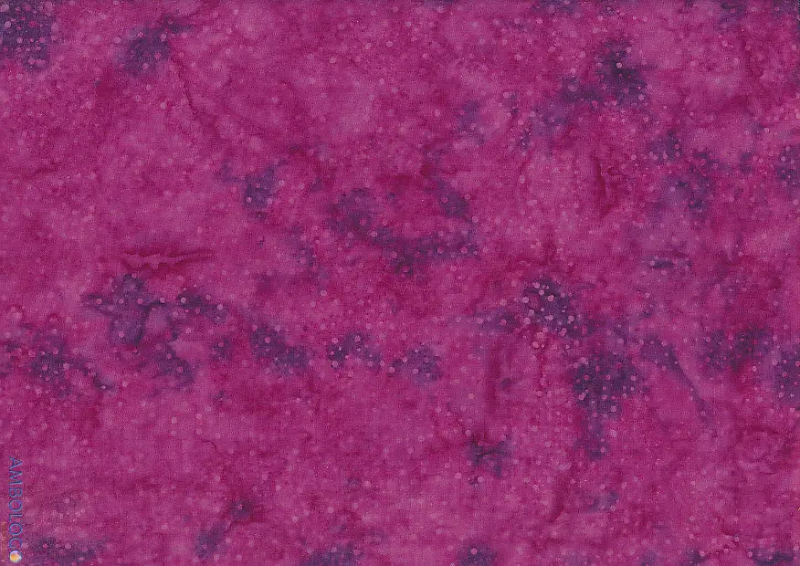 Authentic dark pink dotted batik fabric with deep magenta hues and dark purple speckles on 100% cotton, perfect for bold and dramatic sewing projects.