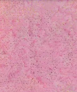 Soft puce pink dotted batik fabric showcasing delicate mauve tones and subtle golden speckles on 100% cotton, perfect for gentle, vintage-inspired sewing projects.