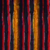 Hand-dyed Vivid Watercolor stripe red and yellow batik fabric with watercolor bleed effect