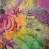 Vibrant multi-color ocean theme batik fabric featuring hand-dyed tropical fish, seahorses, and starfish on premium cotton Ocean Sea Life Batik Fabric