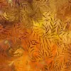 Autumnal Orange, Yellow, and Brown Willow Leaves Artisan Batik